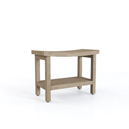 Banc de douche breveté en teck Sumba avec étagère