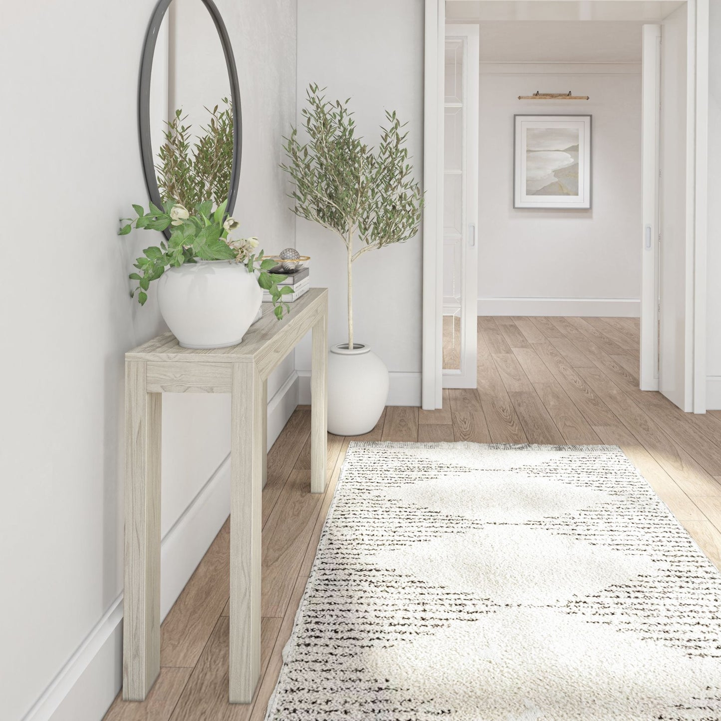 Console moderne en planches et poutres - 46