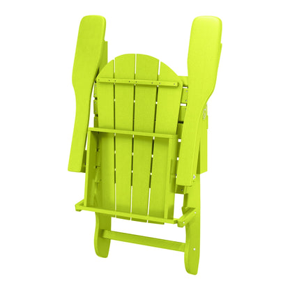 Chaise pliante Adirondack Polytrends Laguna résistante à la décoloration et aux intempéries pour patio extérieur