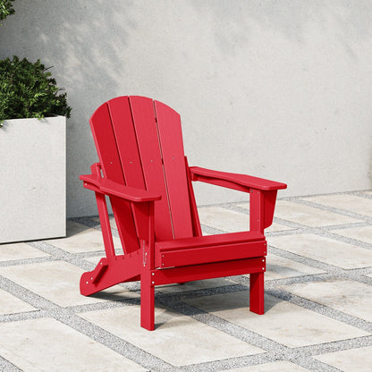 Chaise pliante Adirondack Polytrends Laguna résistante à la décoloration et aux intempéries pour patio extérieur