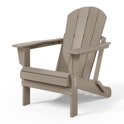Chaise pliante Adirondack Polytrends Laguna résistante à la décoloration et aux intempéries pour patio extérieur