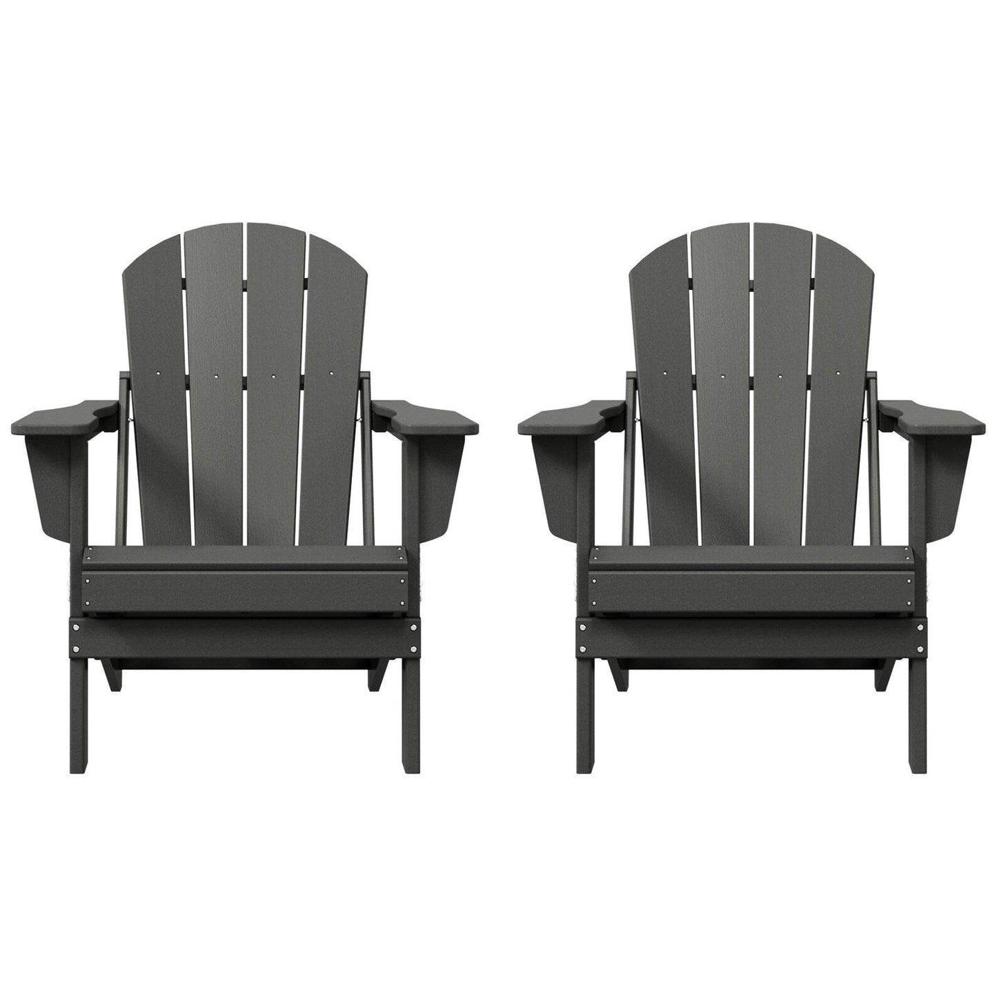 Chaises pliantes Adirondack Polytrends Laguna résistantes aux intempéries (lot de 2)