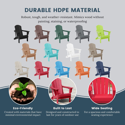 Chaises pliantes Adirondack Polytrends Laguna résistantes aux intempéries (lot de 2)