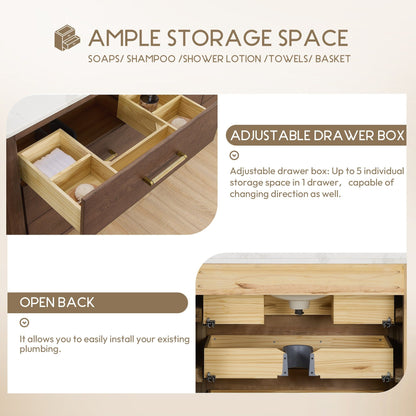 Meuble-lavabo Porto avec dessus en quartz blanc sans miroir