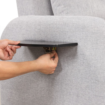 Canapé-lit gigogne 3 en 1 avec table à 2 oreilles