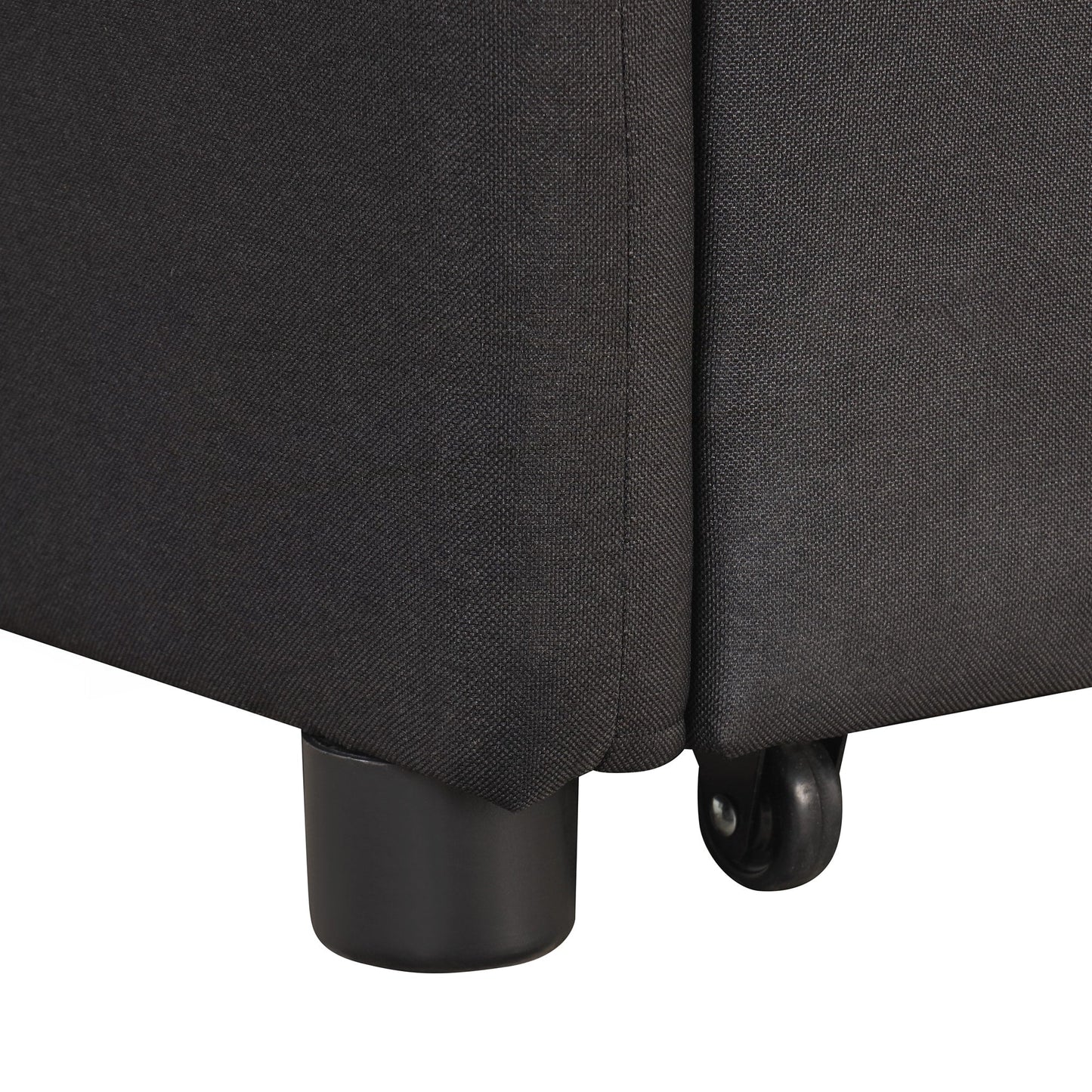 Canapé-lit gigogne 3 en 1 avec table à 2 oreilles