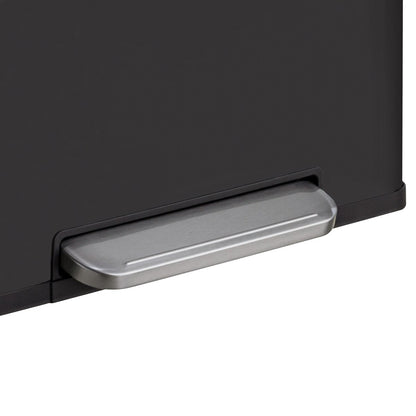 Poubelle de recyclage rectangulaire Qualiazero 16 gal (unité double 8 gal) - Acier inoxydable