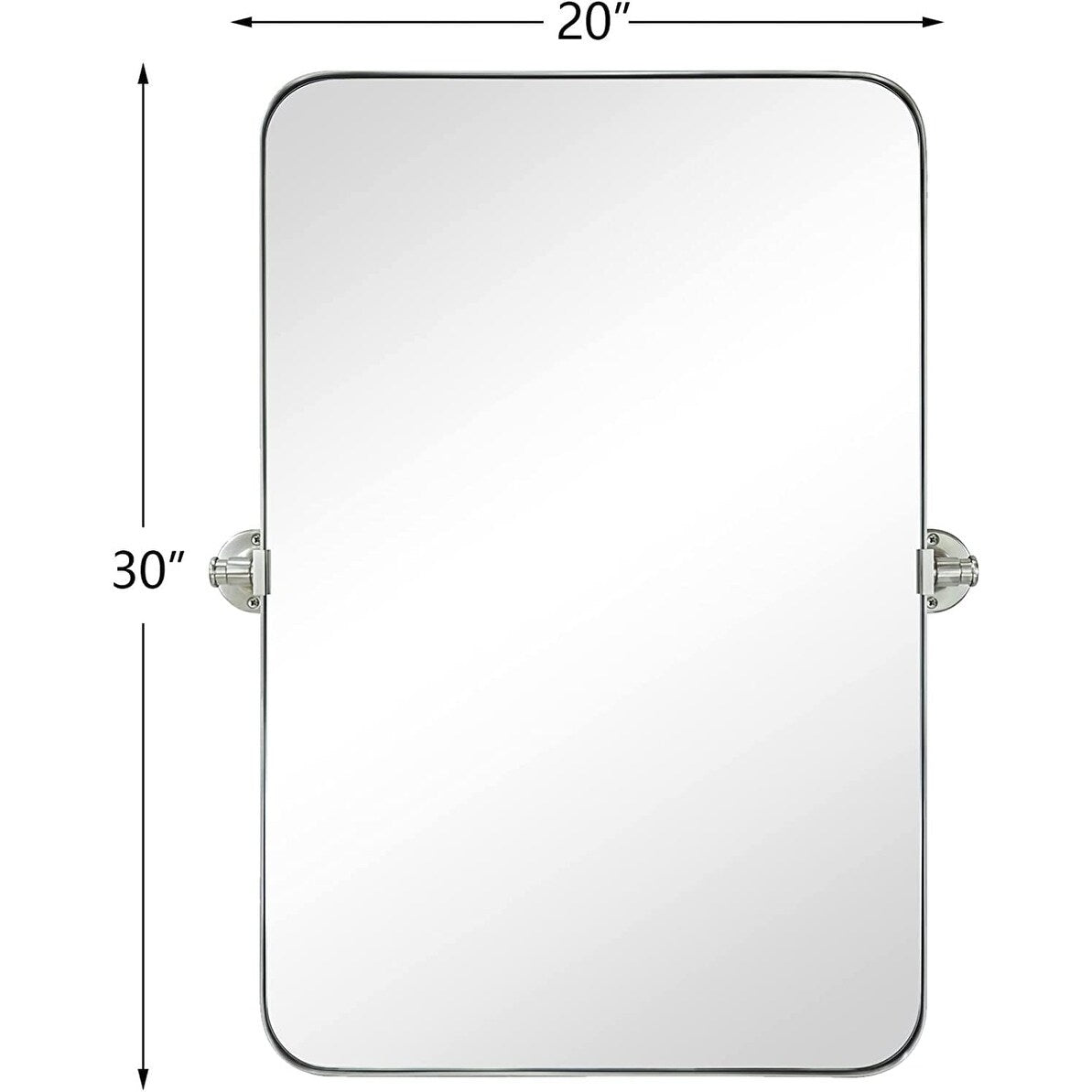 Miroir mural rectangulaire pivotant et inclinable en métal TEHOME Jonathan