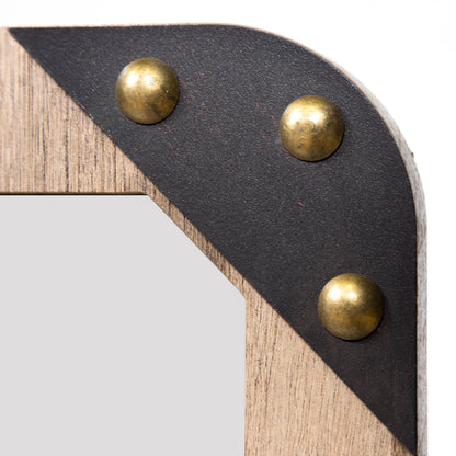 Miroir mural flottant en métal Revo Industrial de 31 pouces par Furniture of America