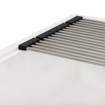 Évier de buanderie sous plan Ruvati epiRock Workstation 25 pouces, blanc chaud - RVG2321WB