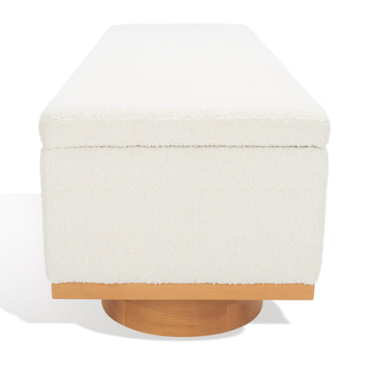 Banc de rangement SAFAVIEH Couture Sunneva Boucle - 61 po L x 20 po P x 19 po H - 61L x 20P x 19H