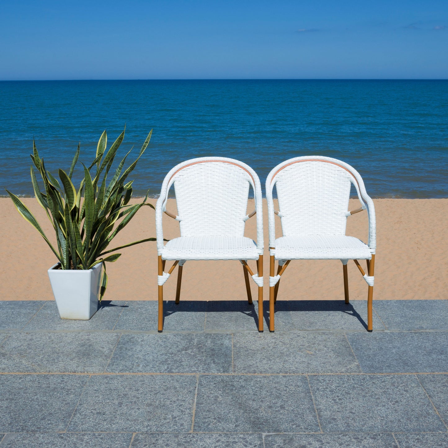 Fauteuil SAFAVIEH Doreth (lot de 2) - 23 L x 36 P x 25 H