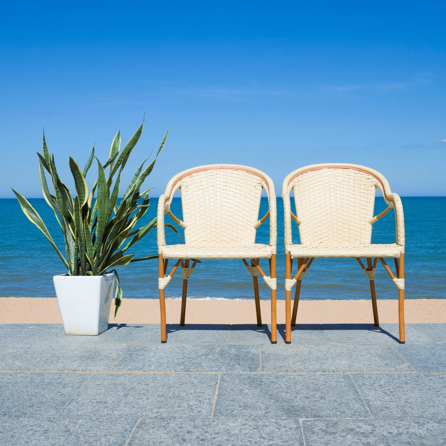 Fauteuil SAFAVIEH Doreth (lot de 2) - 23 L x 36 P x 25 H