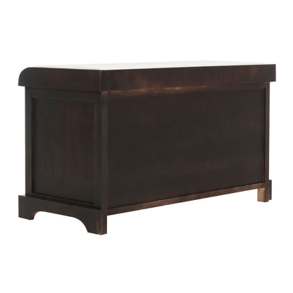 Banc de rangement tressé marron Euphemia de SAFAVIEH - 33,5 x 16,1 x 19,9 - 34 L x 16 P x 20 H