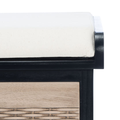 Banc de rangement à 3 tiroirs avec coussins SAFAVIEH Fiorello - 47,3 L x 15 L x 19 H - 47 L x 15 P x 19 H