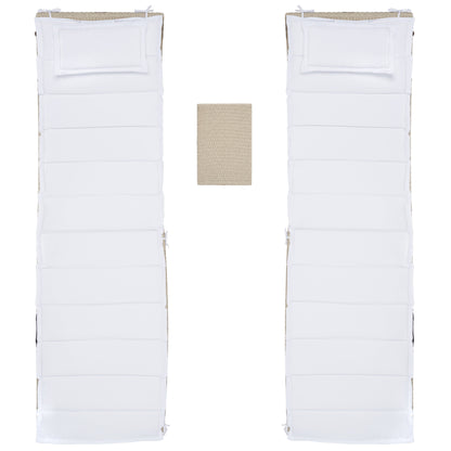 Ensemble de chaises longues d'extérieur Blaguna 3 pièces SAFAVIEH - 83 L x 20 P x 24 H