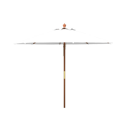 Parasol de marché à poulie en bois SAFAVIEH Outdoor Glauca de 11 pieds