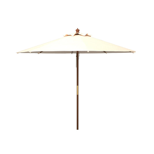 Parasol de marché à poulie en bois SAFAVIEH Outdoor Glauca de 11 pieds