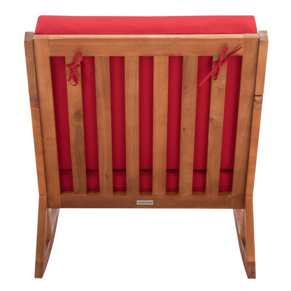 Chaise à bascule d'extérieur Makaila de SAFAVIEH avec coussin - 26 L x 31 P x 38 H