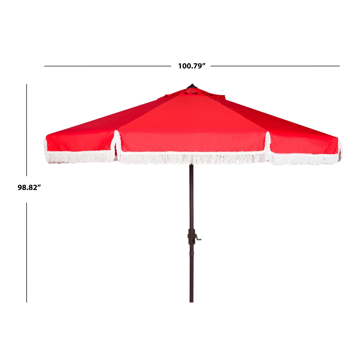 Parasol d'extérieur à manivelle SAFAVIEH Ronette Fringe de 9 pieds