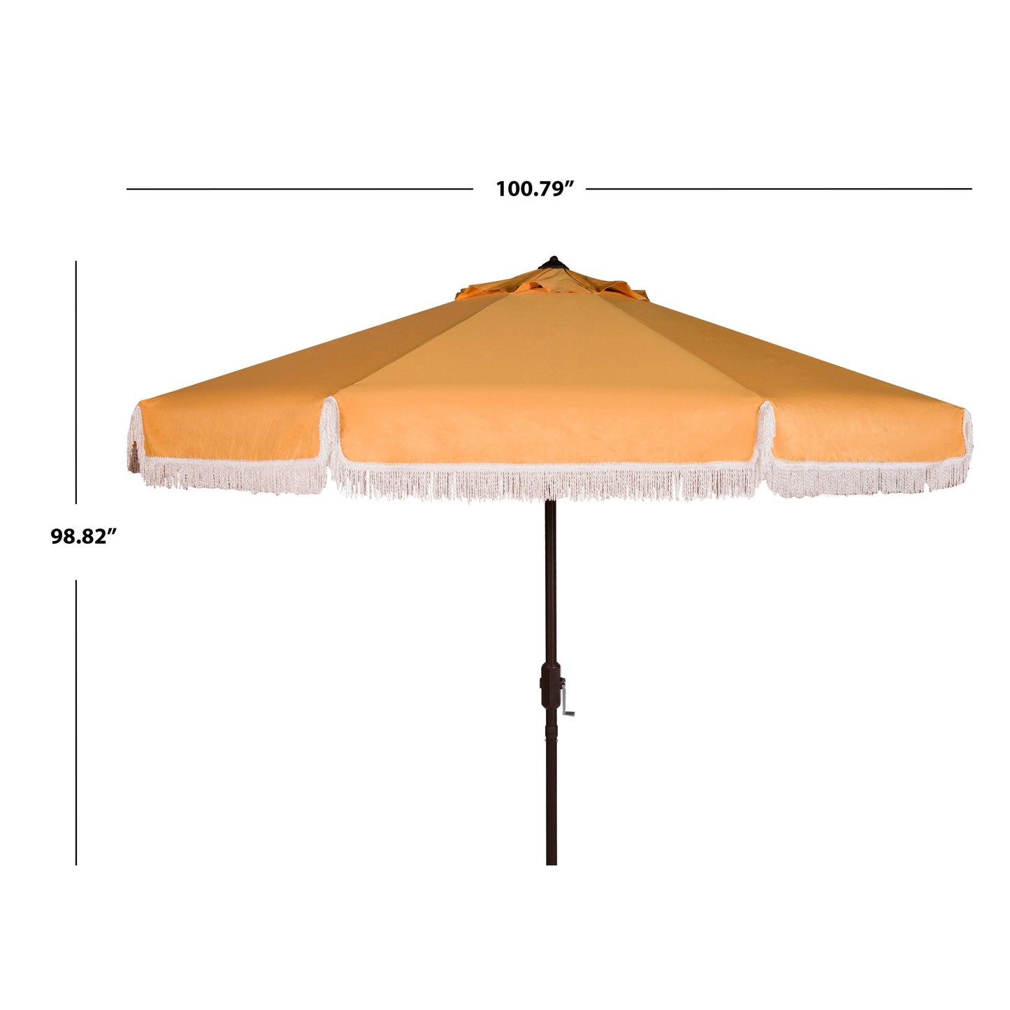 Parasol d'extérieur à manivelle SAFAVIEH Ronette Fringe de 9 pieds