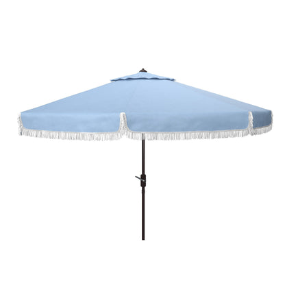 Parasol d'extérieur à manivelle SAFAVIEH Ronette Fringe de 9 pieds