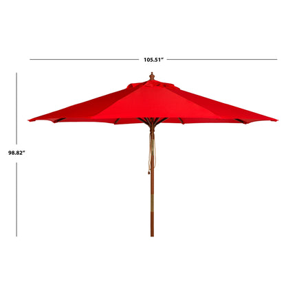 Parasol d'extérieur en bois SAFAVIEH Zlatana de 2,7 m