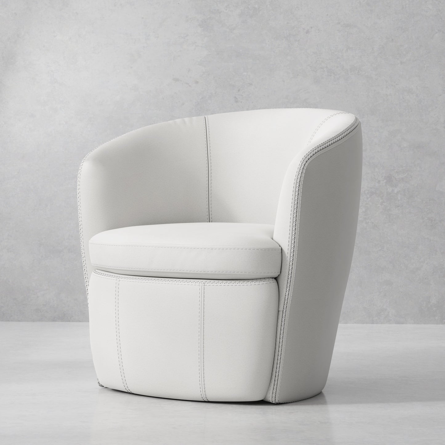 Chaise pivotante en cuir Barolo