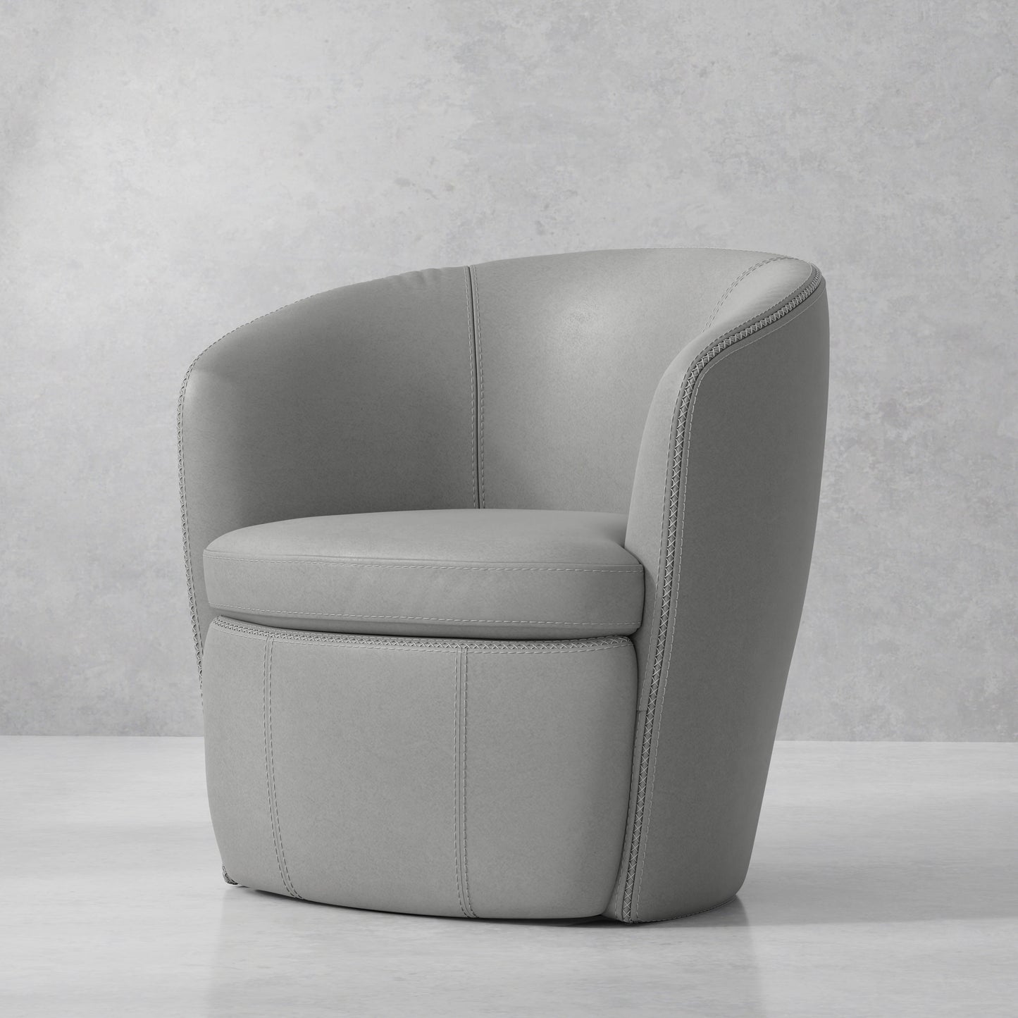 Chaise pivotante en cuir Barolo