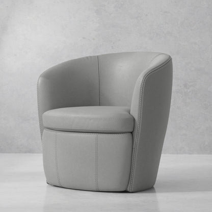 Chaise pivotante en cuir Barolo