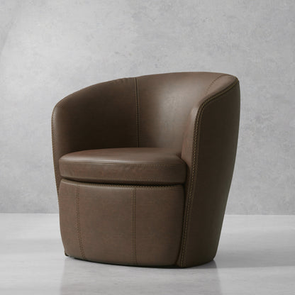 Chaise pivotante en cuir Barolo