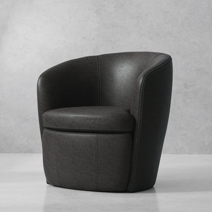 Chaise pivotante en cuir Barolo