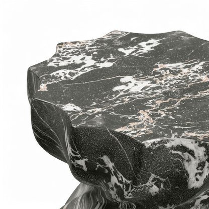 Tabouret intérieur/extérieur en microciment noir Brume