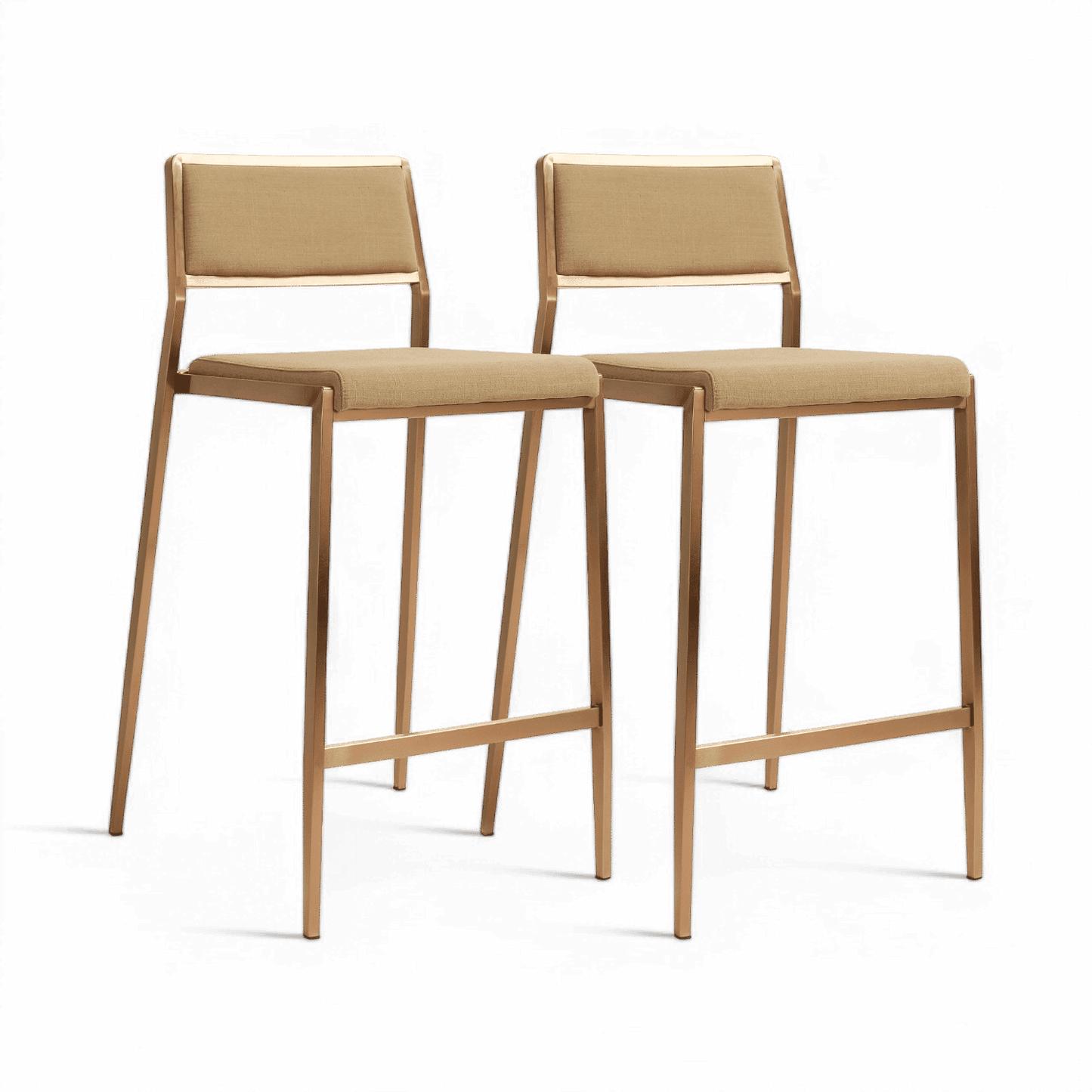 Tabouret empilable Elm Tan - Lot de 2