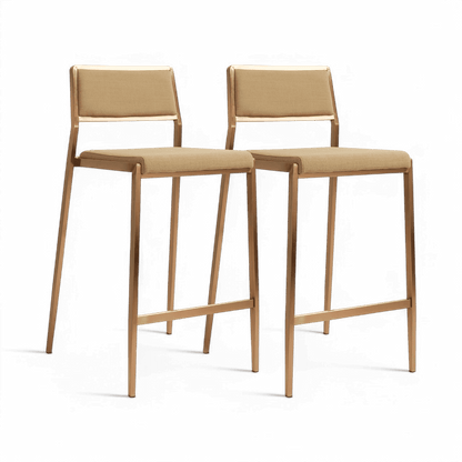 Tabouret empilable Elm Tan - Lot de 2
