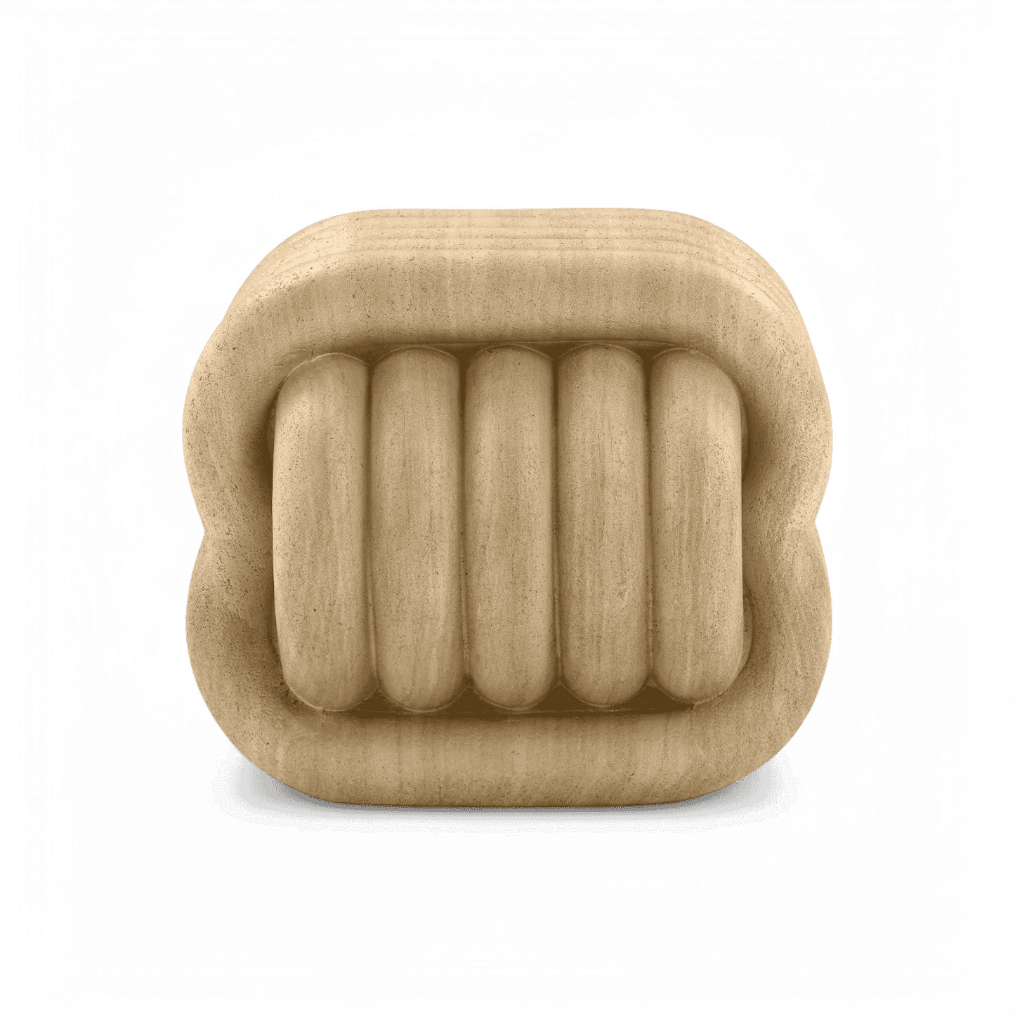 Tabouret d'appoint d'intérieur/extérieur en travertin Jasper Knot