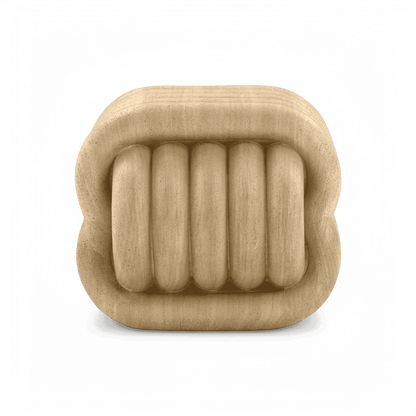 Tabouret d'appoint d'intérieur/extérieur en travertin Jasper Knot