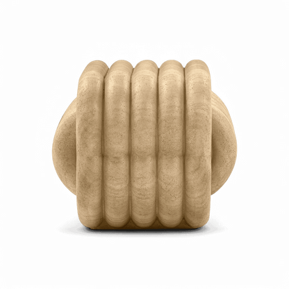 Tabouret d'appoint d'intérieur/extérieur en travertin Jasper Knot