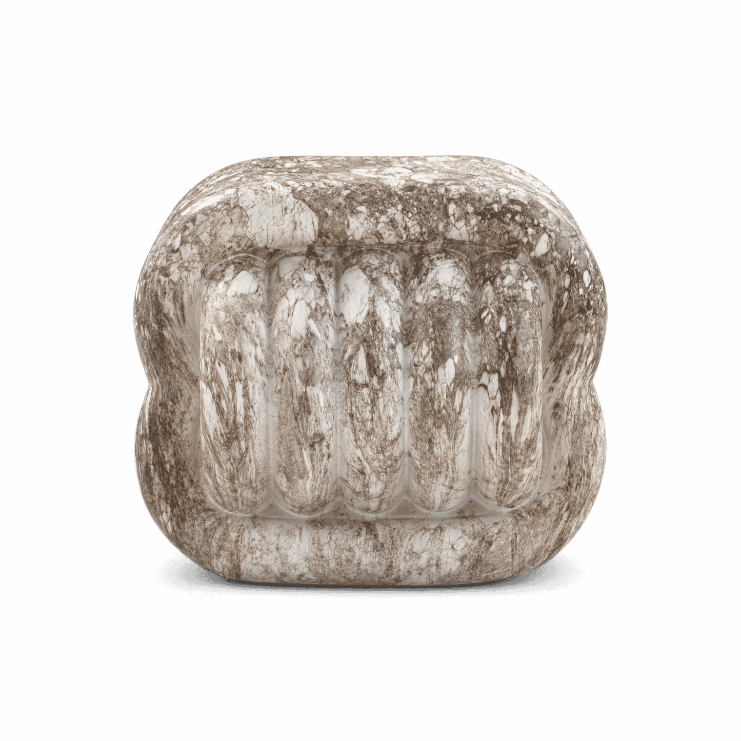 Tabouret d'appoint d'intérieur/extérieur en faux marbre Jasper Knot