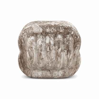 Tabouret d'appoint d'intérieur/extérieur en faux marbre Jasper Knot