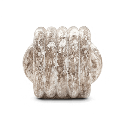 Tabouret d'appoint d'intérieur/extérieur en faux marbre Jasper Knot