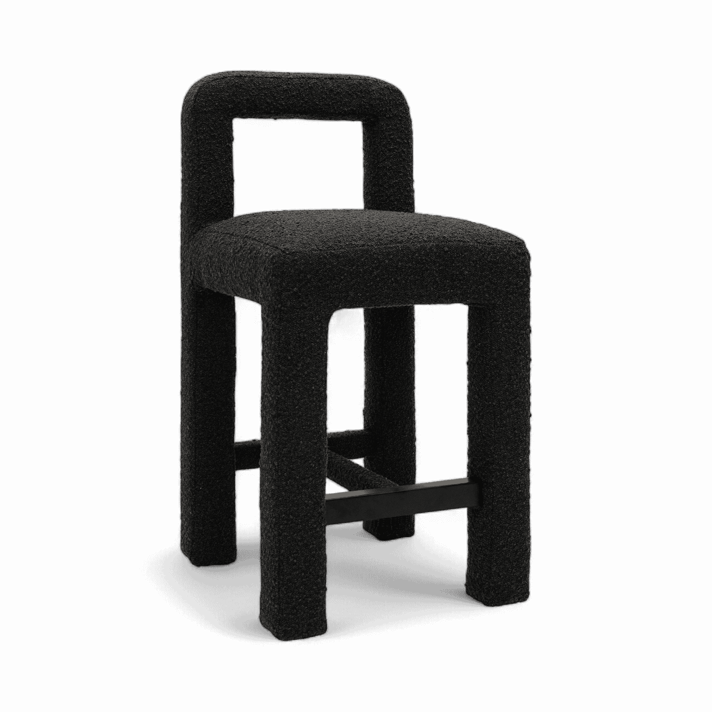 Tabouret de bar Viva Black Boucle