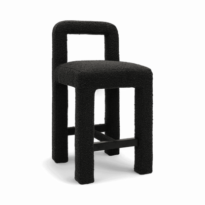 Tabouret de bar Viva Black Boucle