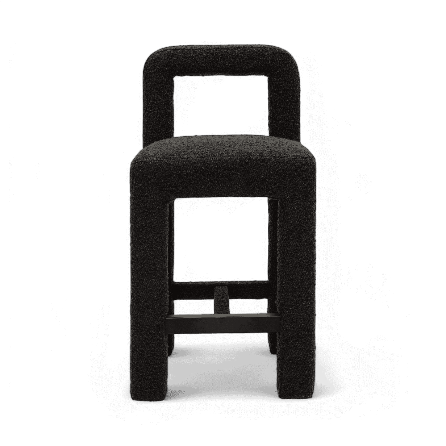 Tabouret de bar Viva Black Boucle