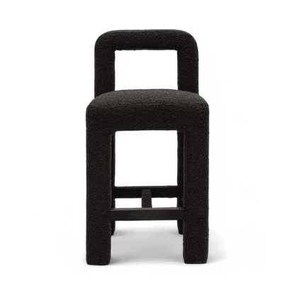 Tabouret de bar Viva Black Boucle