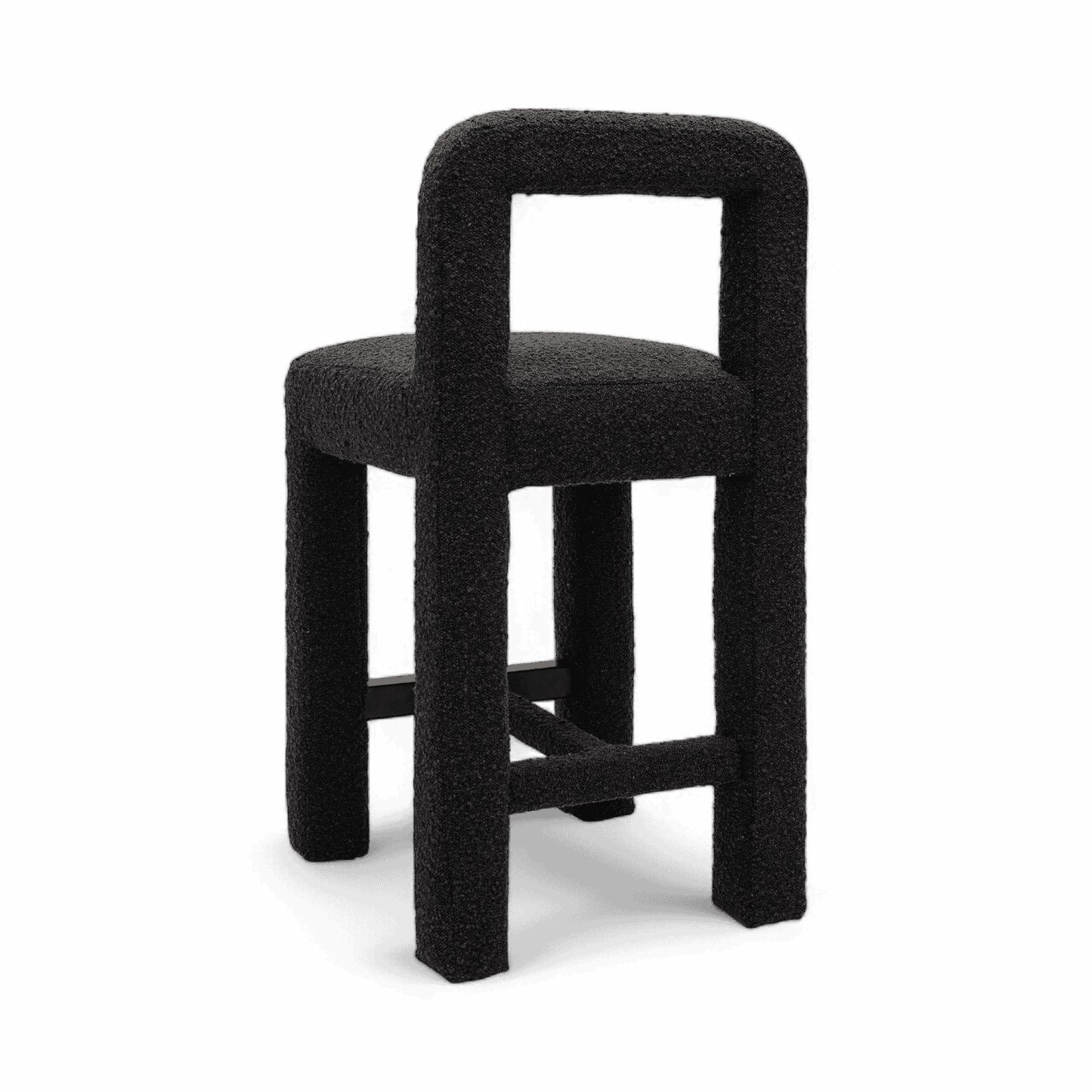 Tabouret de bar Viva Black Boucle
