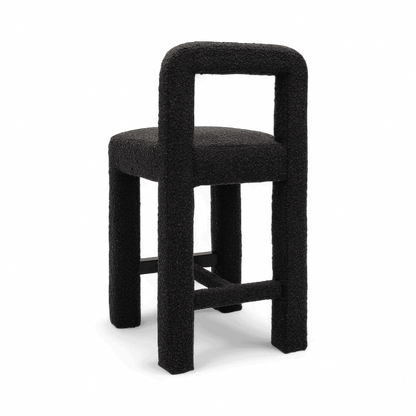 Tabouret de bar Viva Black Boucle