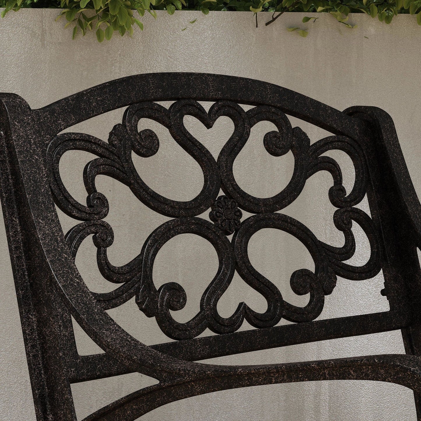 Ensemble de salle à manger d'extérieur en aluminium bronze Sanibel 7 pièces avec table à manger ovale de 72 pouces et six fauteuils par Homestyles