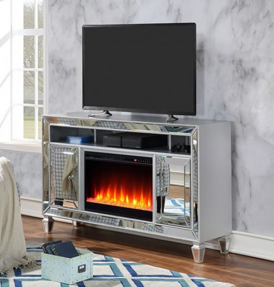 Meuble TV avec cheminée Seginus 60 