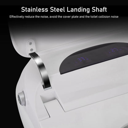 Toilettes intelligentes, bidet monobloc pour salle de bain, toilettes allongées modernes avec eau chaude, double chasse d'eau automatique, fonctionnement par capteur de pied